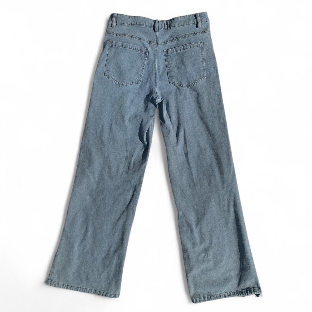 PacSun Light Indigo Ruched Wide Leg Jeans-Size Medium - Picture 2 of 10